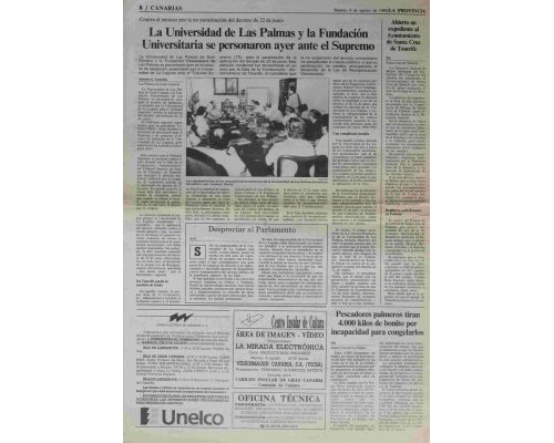 Recurso de no paralización del decreto de 22 de junio. 1989 La Provincia