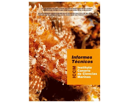 Species composition and depth distribution of fish species colleted in the area of the great Meteor seamont, Eastern Central Atlantic. Informe Técnico nº 5b. ICCM (1998)